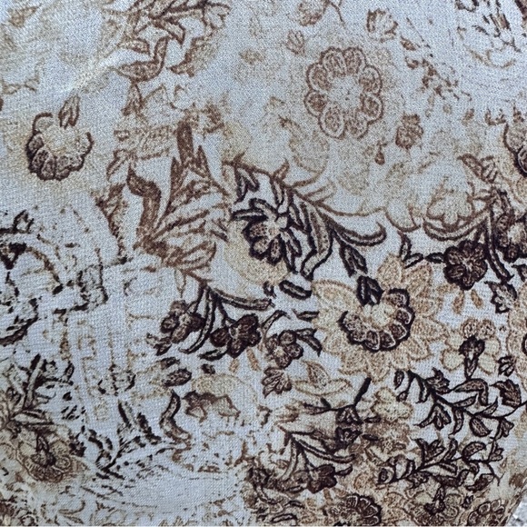 Vintage 90s Clio Cream Animal Print Short Sleeve Wrap Top Women’s Size Small EUC - Picture 13 of 16